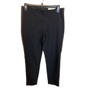 A New Day Black & Tan Skinny Ankle High Elastic Waist Trouser Pants Size 6